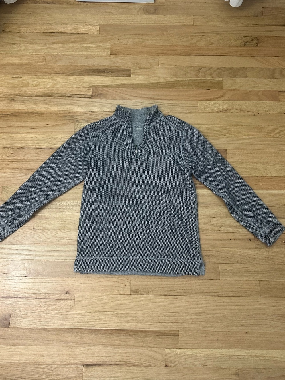 Rainforest Men's Gray Half-Zip Sweater Knit Pullover